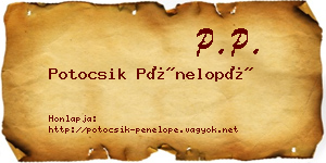 Potocsik Pénelopé névjegykártya
